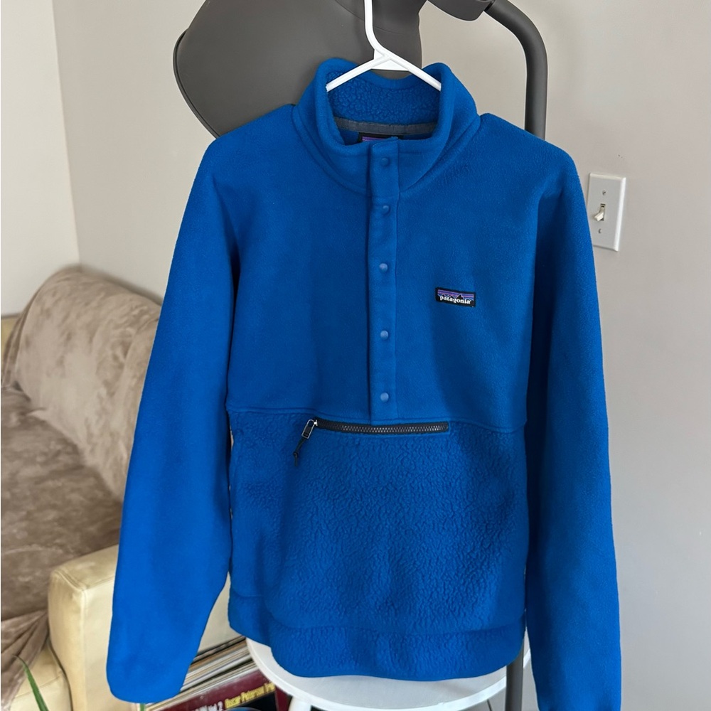 Patagonia Men's Endless Blue Retro Pile Half-Snap Fleece Pullover